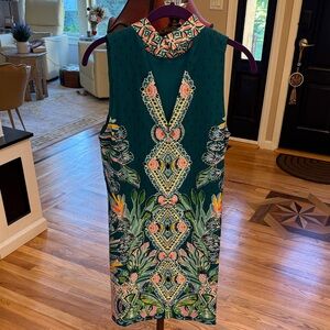 Lilly Pulitzer Teal and Pink Patterned Midi Dress